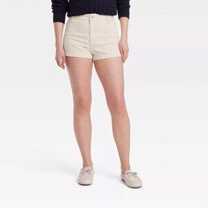 Universal Thread x Target | High-Rise Sailor Jean Shorts | Cream Striped | NWT